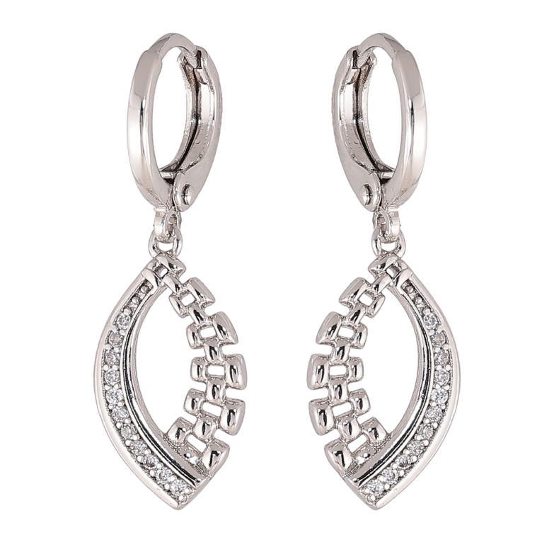 Сережки Xuping колір Родій підвіски на колечках Декоративні підвіски фото №7