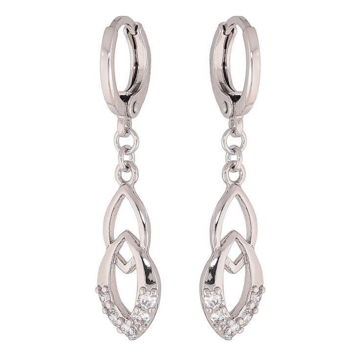 Сережки Xuping колір Родій підвіски на колечках Декоративні підвіски фото №10