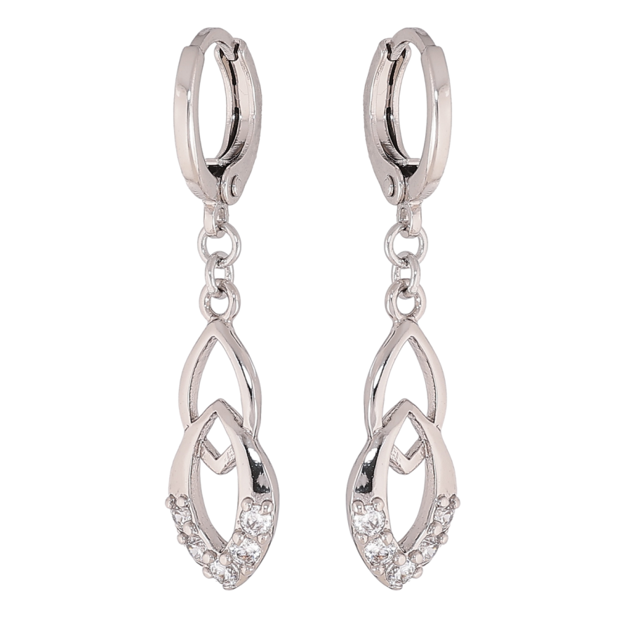 Сережки Xuping колір Родій підвіски на колечках Декоративні підвіски фото №1