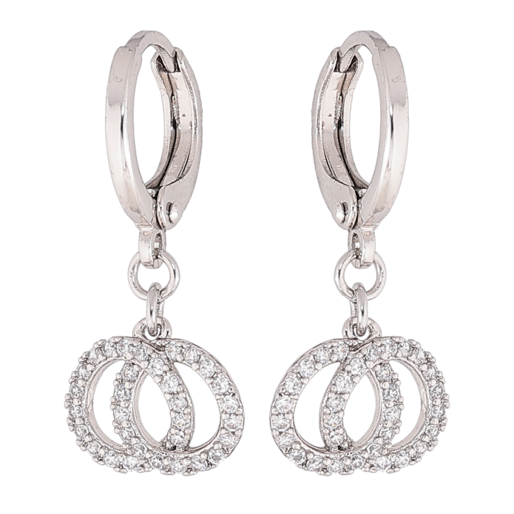 Сережки Xuping колір Родій підвіски на колечках Декоративні підвіски фото №8