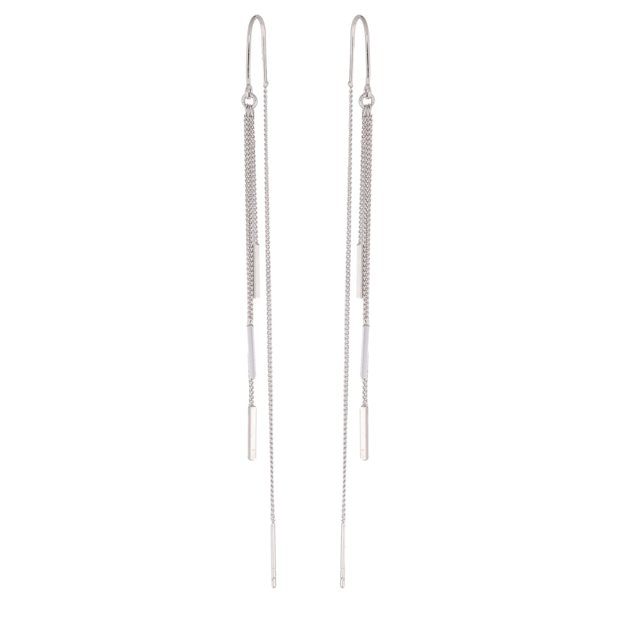 Сережки Xuping колір Родій протяжки Підвіски з ланцюжків фото №1 Сережки Xuping колір Родій протяжки Підвіски з ланцюжків фото №1