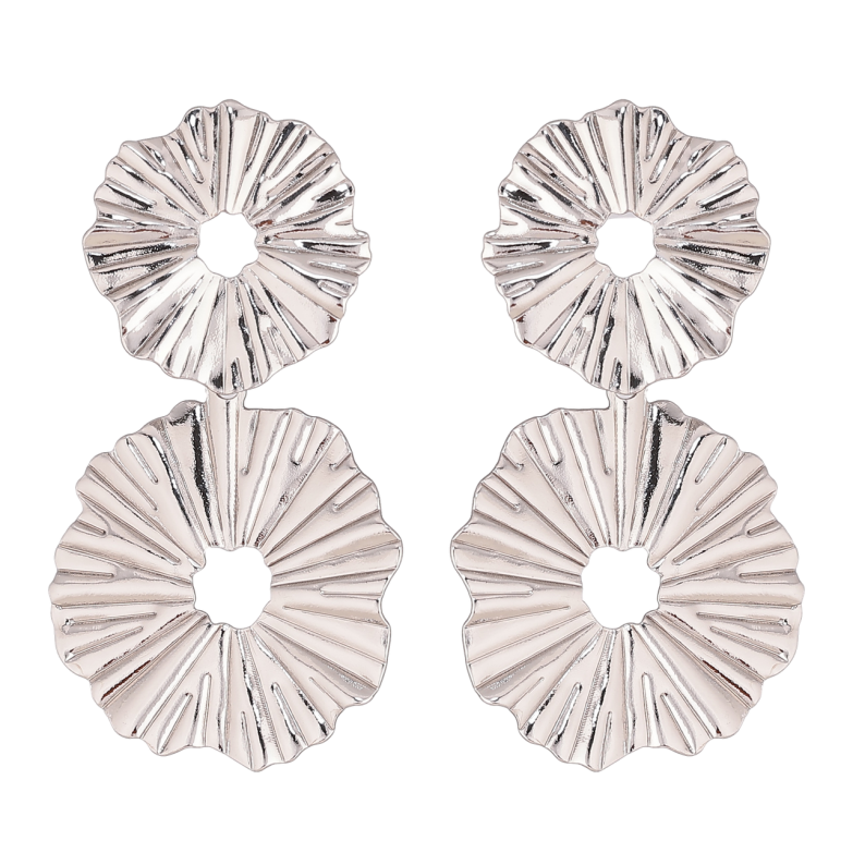 Сережки Xuping колір Родій пусети Декоративні підвіски фото №1