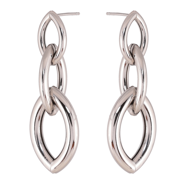 Сережки Xuping колір Родій пусети Підвіски ланцюжок фото №14