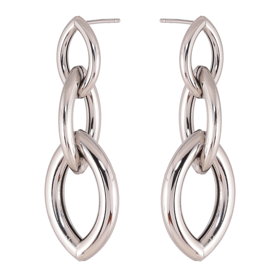 Сережки Xuping колір Родій пусети Підвіски ланцюжок фото №1