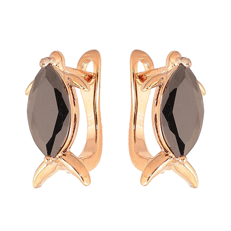 Сережки Xuping колір Позолота РО англійський замок Рибки з чорними кристалами фото №21 Сережки Xuping колір Позолота РО англійський замок Рибки з чорними кристалами фото №21