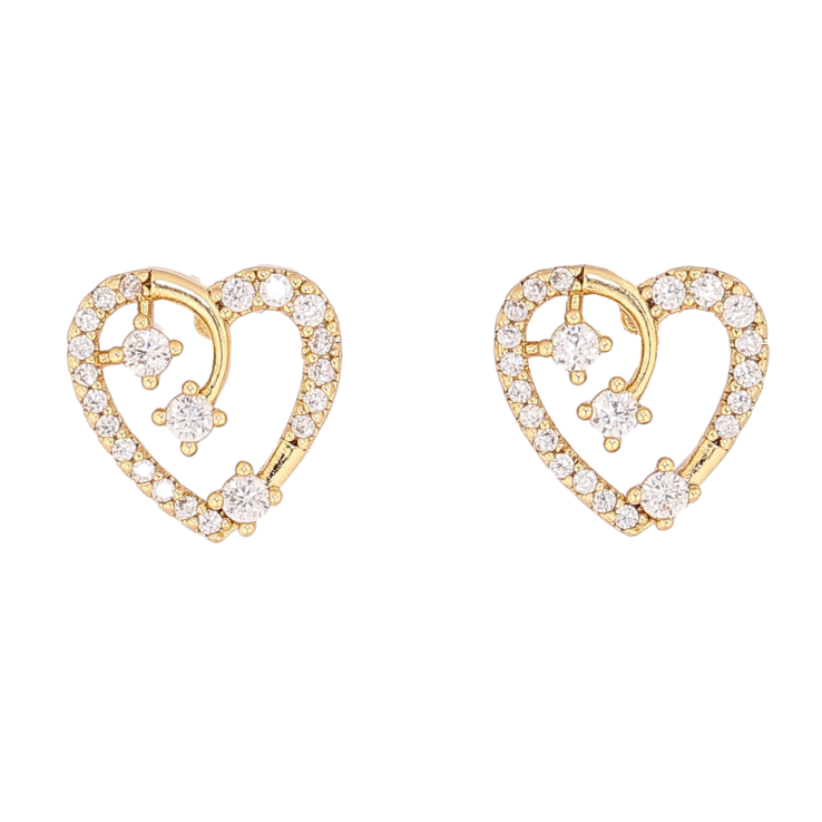 Сережки Xuping колір Позолота 14K пусети Сердечка з кристалами на один бік фото №24 Сережки Xuping колір Позолота 14K пусети Сердечка з кристалами на один бік фото №24