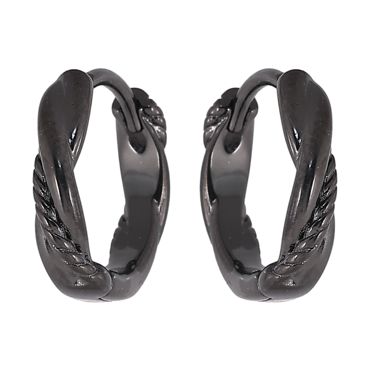 Сережки Xuping Колір Позолота Black (чорне золото) колечка Декоративний візерунок фото №19