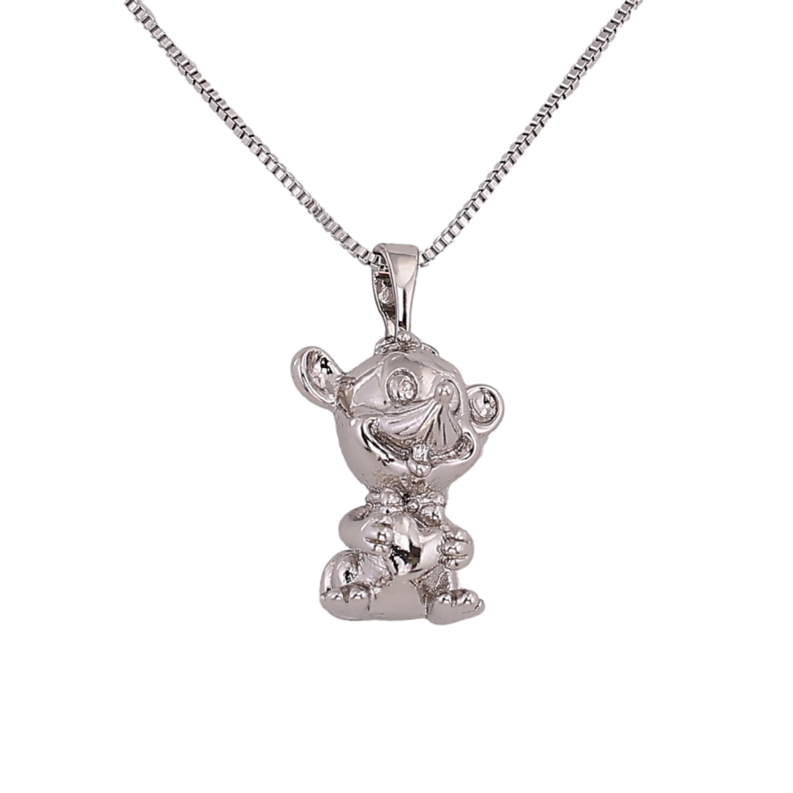 Подвеска на цепочке Xuping Цвет Родий Мышонок размер 45см х 1мм фото №1