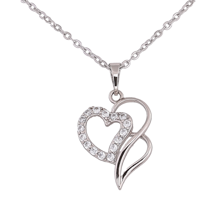 Подвеска на цепочке Xuping Цвет Родий Сердечко размер 40-45см х 2мм фото №12