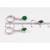 Набор Xuping Цвет Родий Серьги Кулон Зеленые кристаллы ø 6мм фото №2 Набор Xuping Цвет Родий Серьги Кулон Зеленые кристаллы ø 6мм фото №2