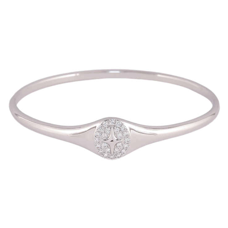 Браслет Xuping Колір Родій Візерунок з кристалами ø 6см фото №22