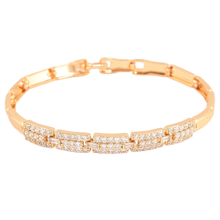 Браслет Xuping Колір Позолота 18K Інкрустація кристалами розмір 18.5см х 4-6мм фото №11