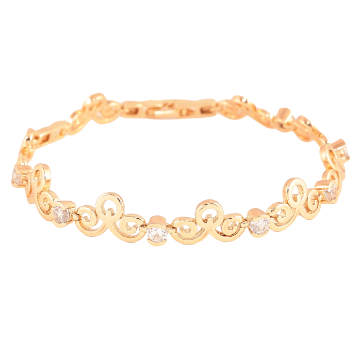 Браслет Xuping Колір Позолота 18K Візерунок з кристалами розмір 19.5см х 5-9мм фото №10