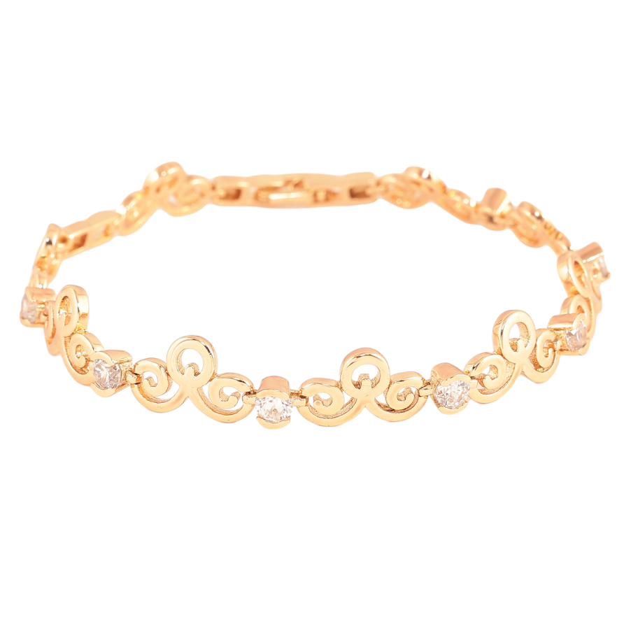 Браслет Xuping Колір Позолота 18K Візерунок з кристалами розмір 19.5см х 5-9мм фото №1