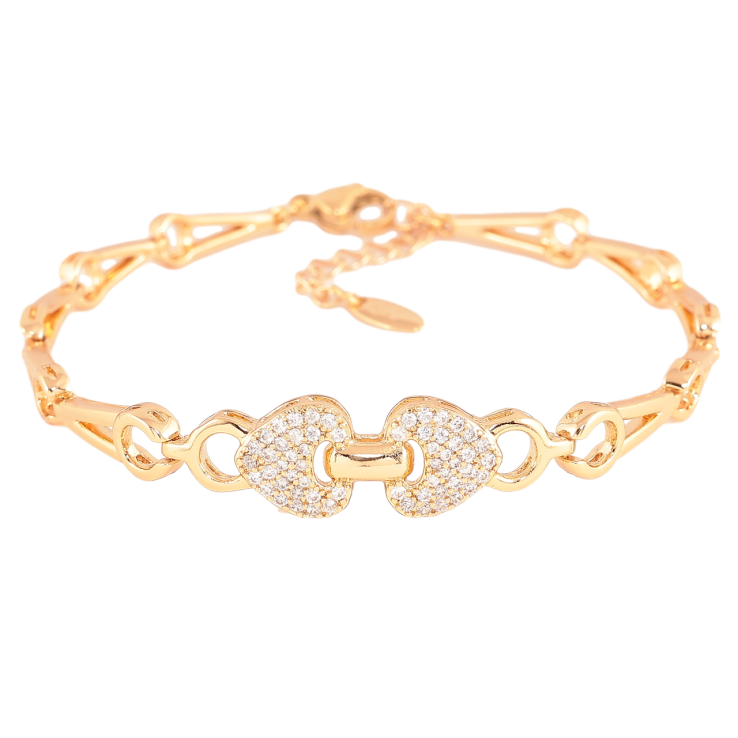 Браслет Xuping Колір Позолота 18K Візерунок з кристалами розмір з доп. ланцюжком 17-20.5см х 6-10мм фото №20