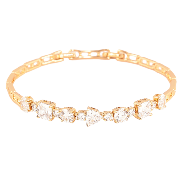 Браслет Xuping Колір Позолота 18K Доріжка кристалів розмір з додатковим замком 17.5,19.5см х 4-6мм фото №23