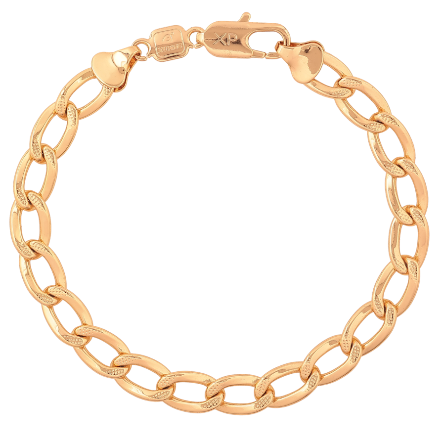 Браслет Xuping Цвет Позолота 18K Цепочка Панцирная размер 21см х 7мм фото №1