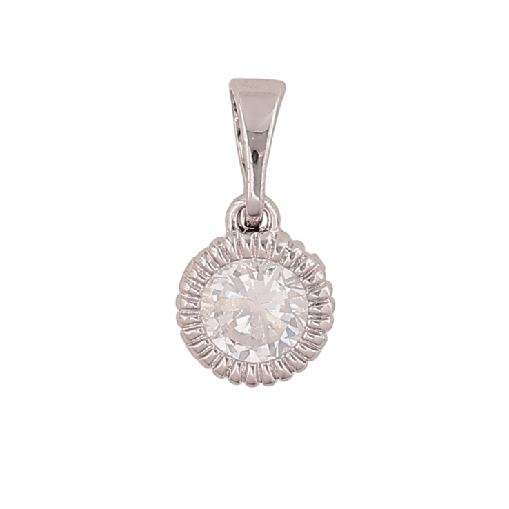 Кулон Xuping Колір Родій Кристал, ø 8мм для ланцюжка до 5мм фото №2 Кулон Xuping Колір Родій Кристал, ø 8мм для ланцюжка до 5мм фото №2