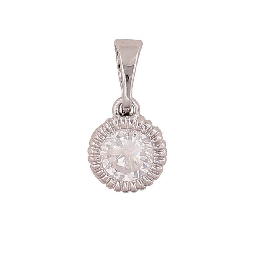 Кулон Xuping Колір Родій Кристал, ø 8мм для ланцюжка до 5мм фото №1