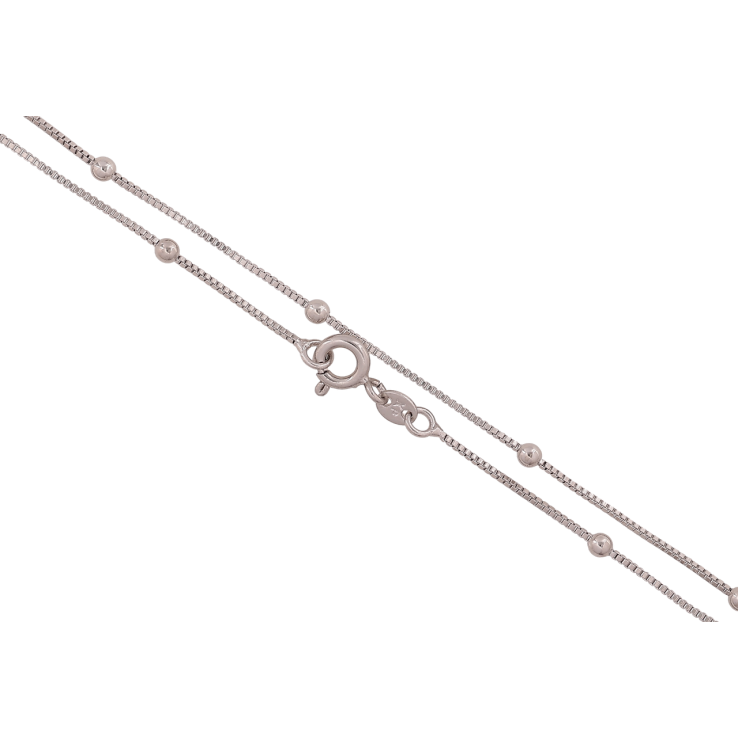 Ланцюжок Xuping Колір Родій Плетіння Венеціанське з намистинами довжина 45см х 1-2.5мм фото №13