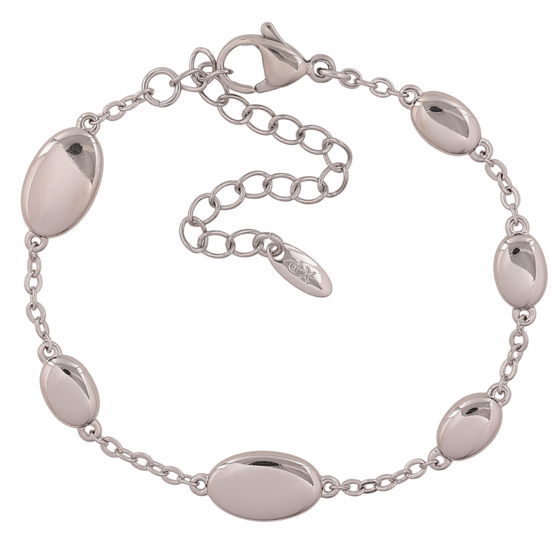 Браслет Xuping Цвет Родий Цепочка с овальными вставками размер с доп.цеп. 15-20см х 2-7мм фото №16