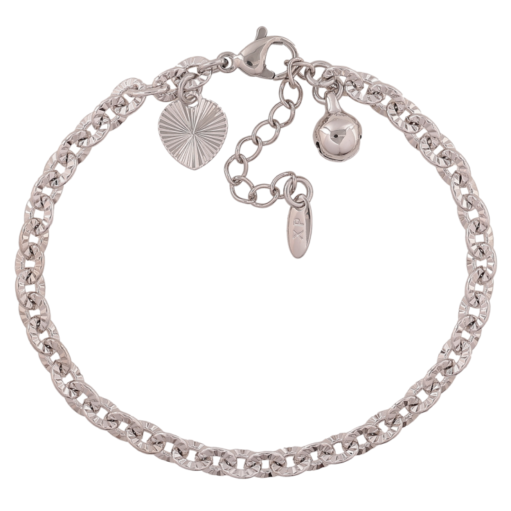 Браслет Xuping Цвет Родий Цепочка Якорная с узором размер с доп.цеп. 16-20см х 4мм фото №10