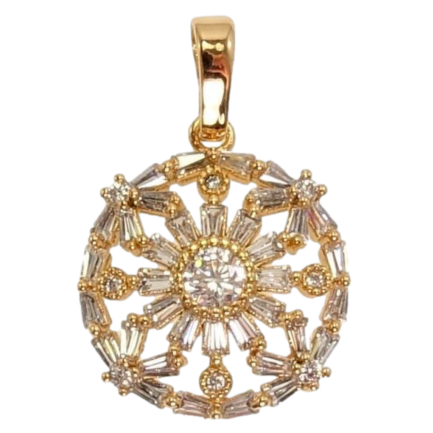 Кулон Xuping Позолота 18 К Інкрустація Кристали Ажурний Візерунок фото №1