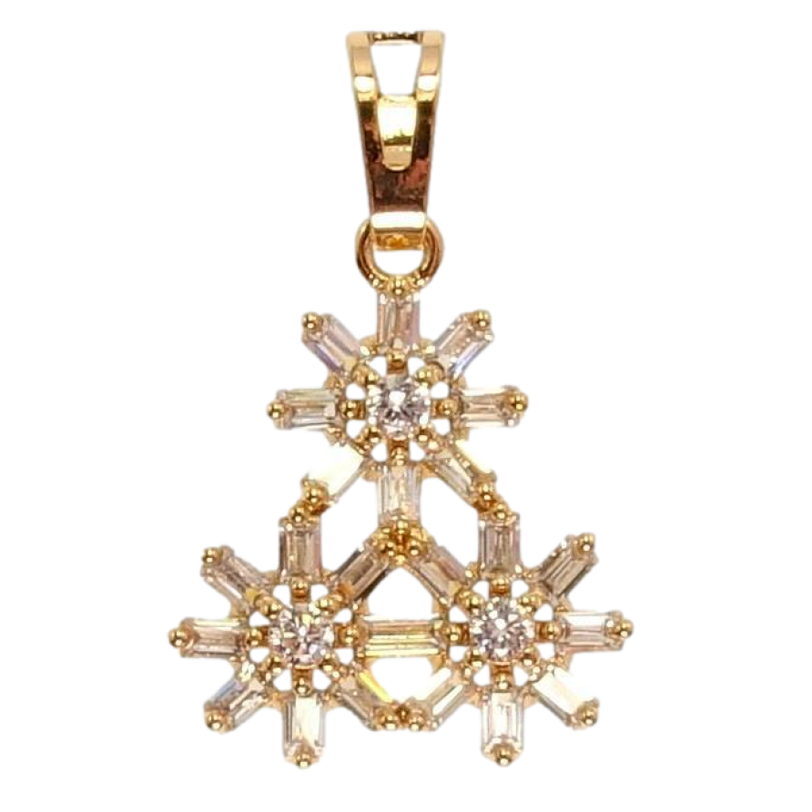 Кулон Xuping Позолота 18 К Квіткове Тріо фото №1 Кулон Xuping Позолота 18 К Квіткове Тріо фото №1