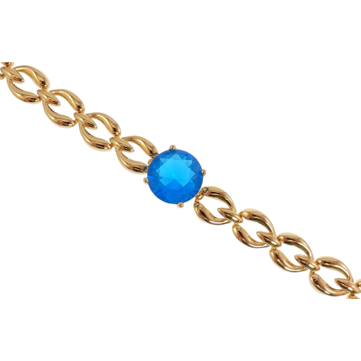 Браслет Xuping Позолота 18K Декор Круглий Блакитний Кристал довжина з дод. замком 18,21см фото №6 Браслет Xuping Позолота 18K Декор Круглий Блакитний Кристал довжина з дод. замком 18,21см фото №6