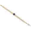 Браслет Xuping Позолота 18K Декор Круглий Фіолетовий Кристал довжина з дод. замком 18,20,5см фото №2 Браслет Xuping Позолота 18K Декор Круглий Фіолетовий Кристал довжина з дод. замком 18,20,5см фото №2