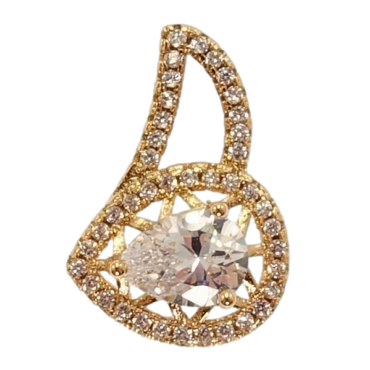 Кулон Xuping Позолота 18K Декоративний Візерунок Інкрустація Цирконій та Вставка Кристал Крапля фото №16