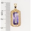 Кулон Xuping Позолота 18 К Фіолетовий Прямокутний Кристал Оправа в Грецькому Стилі з Інкрустацією фото №2