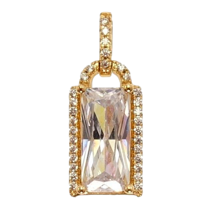 Кулон Xuping Позолота 18 К Прямокутний Кристал у Фігурній Рамці з Інкрустацією Дрібний Цирконій фото №12 Кулон Xuping Позолота 18 К Прямокутний Кристал у Фігурній Рамці з Інкрустацією Дрібний Цирконій фото №12