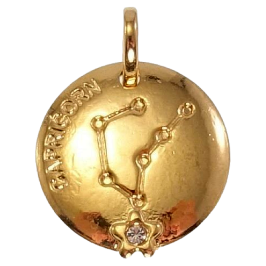 Кулон Xuping Позолота 18 К Круглий Двосторонній Медальйон Знак Зодіаку Козеріг фото №1 Кулон Xuping Позолота 18 К Круглий Двосторонній Медальйон Знак Зодіаку Козеріг фото №1