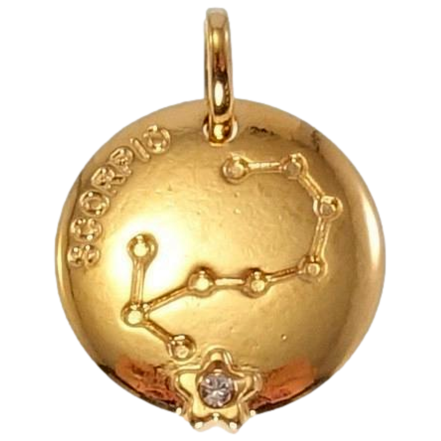 Кулон Xuping Позолота 18 К Круглий Двосторонній Медальйон Знак Зодіаку Скорпіон фото №1 Кулон Xuping Позолота 18 К Круглий Двосторонній Медальйон Знак Зодіаку Скорпіон фото №1