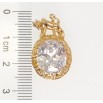Кулон Xuping Позолота 18 К Телець Вставка Гранений Овальний Кристал Окантовка Меандрова Лінія фото №2