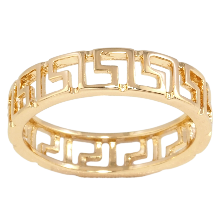 Каблучка Xuping Позолота 18K Меандрова Лінія фото №12 Каблучка Xuping Позолота 18K Меандрова Лінія фото №12