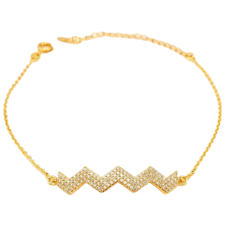 Браслет Xuping Позолота 18K Вставка Зубчатый Узор Инкрустация Цирконий в Три Ряда длина 17,5-22,5 см фото №1 Браслет Xuping Позолота 18K Вставка Зубчатый Узор Инкрустация Цирконий в Три Ряда длина 17,5-22,5 см фото №1