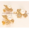 Набор Xuping Позолота 18K Серьги Кулон Бабочка с Жемчужиной фото №2 Набор Xuping Позолота 18K Серьги Кулон Бабочка с Жемчужиной фото №2