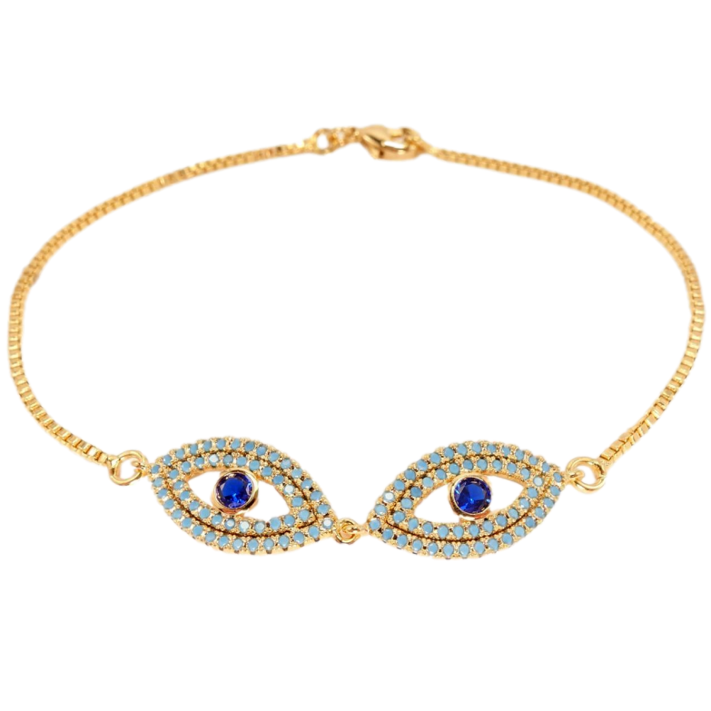 Браслет Xuping Позолота 18K Синьоок довжина 20см фото №2 Браслет Xuping Позолота 18K Синьоок довжина 20см фото №2