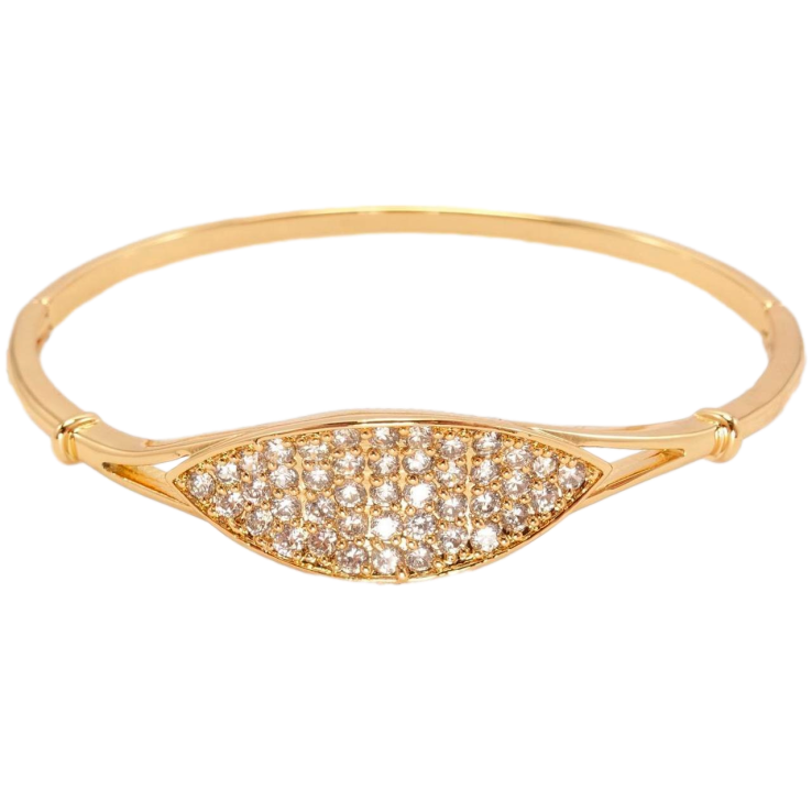 Браслет Xuping Позолота 18K Пелюсток Цирконій ø 6 см фото №5 Браслет Xuping Позолота 18K Пелюсток Цирконій ø 6 см фото №5