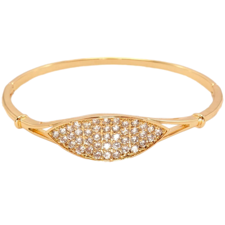 Браслет Xuping Позолота 18K Пелюсток Цирконій ø 6 см фото №1 Браслет Xuping Позолота 18K Пелюсток Цирконій ø 6 см фото №1