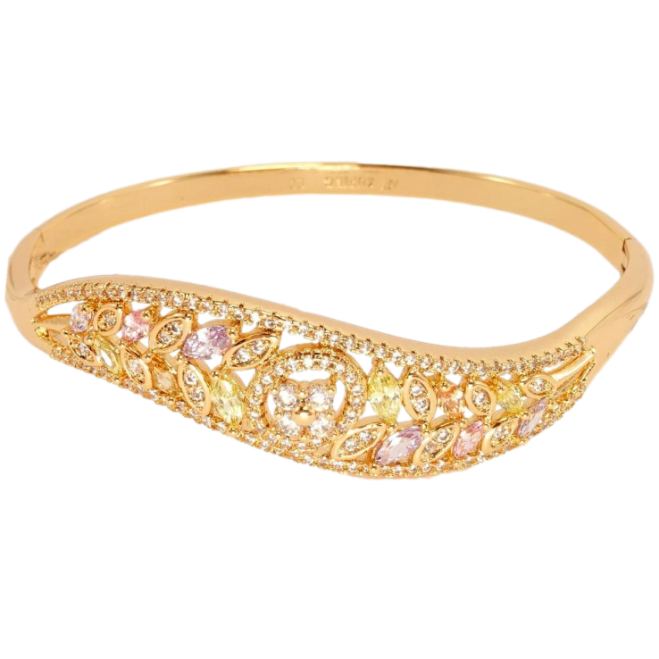 Браслет Xuping Позолота 18K Рослинний Візерунок ø 6 см фото №10 Браслет Xuping Позолота 18K Рослинний Візерунок ø 6 см фото №10