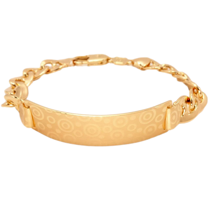 Браслет Xuping Позолота 18K Морський Ланцюг Фігаро Пластина з Напиленням Круги довжина 21,5см фото №12 Браслет Xuping Позолота 18K Морський Ланцюг Фігаро Пластина з Напиленням Круги довжина 21,5см фото №12