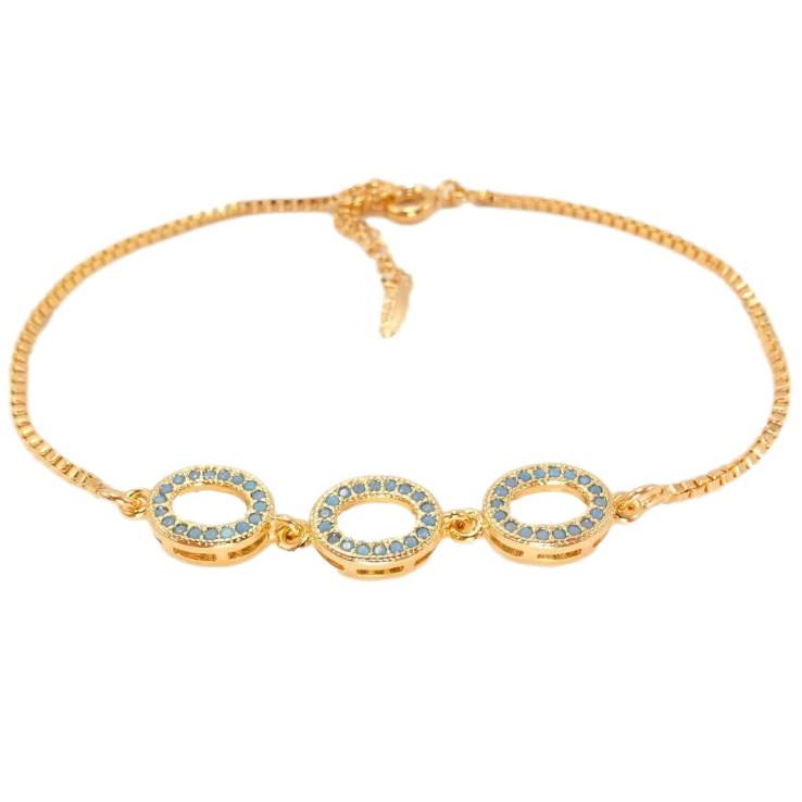 Браслет Xuping Позолота 18K Три Овала довжина з дод. ланцюжком 17,5-21см фото №17