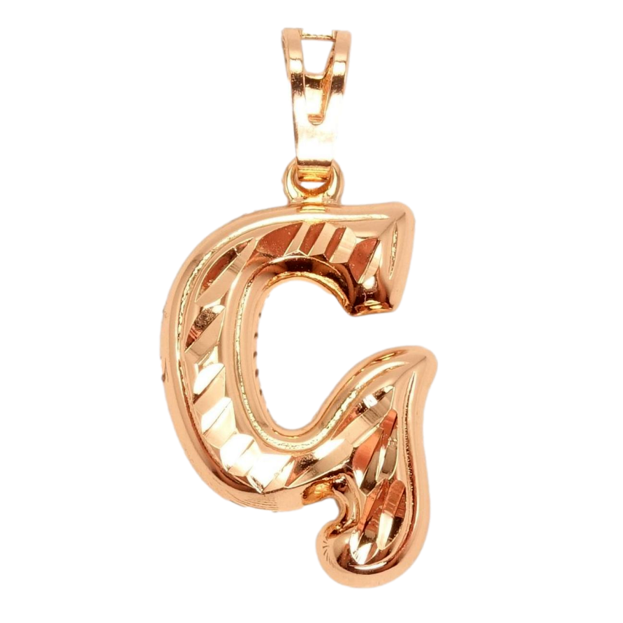 Кулон Xuping Позолота РО Буква G с Узором Алмазные Насечки фото №1
