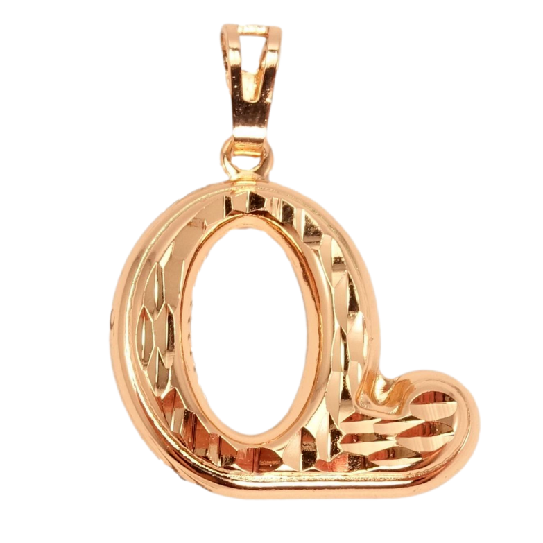 Кулон Xuping Позолота РВ Літера Q з Візерунком Алмазні Насічки фото №18