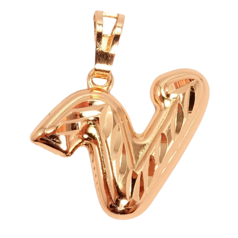 Кулон Xuping Позолота РВ Галочка з Візерунком Алмазні Насічки фото №2 Кулон Xuping Позолота РВ Галочка з Візерунком Алмазні Насічки фото №2