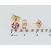 Сережки Xuping колір 18K з кристалами Swarovski пусети Рожевий Кристал у Глухій Оправі ø 5,5мм фото №3