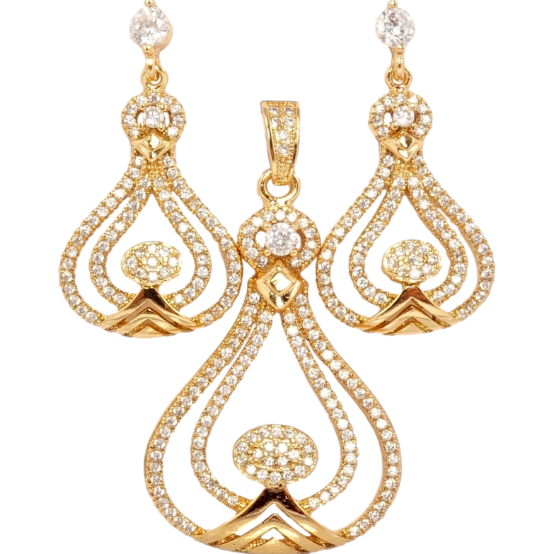 Набор Xuping Позолота 18K Серьги Кулон Сосуд Счастья фото №1